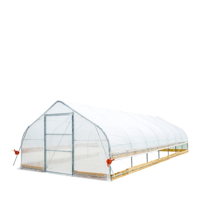 Round Arch Plastic Film Single Span Greenhouse 9x30m For Vegetables