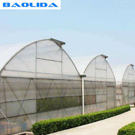 Saw Tooth Roof Vents Plastic Film Greenhouse For Tropical Climate Special Design