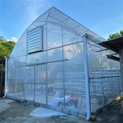 Polyethylene Tunnel 6 Mil Plastic Covering Sawtooth Top Vent Greenhouse