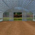 Polycarbonate PC Board Greenhouse High Tunnel Plastic Film Side Ventilation Single-Span Greenhouse