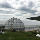 Gothic Arch Side Ventilation Plastic Film Greenhouse Single Span For Agriculture
