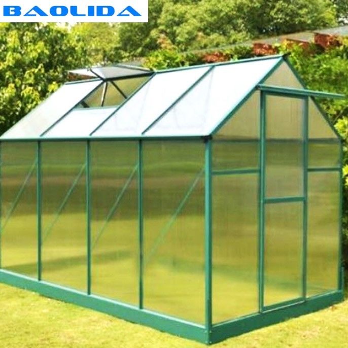 Metal Aluminium Greenhouse Tent Small Mini Frame Polycarbonate Sheet Commercial