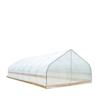 Round Arch Plastic Film Single Span Greenhouse 9x30m For Vegetables