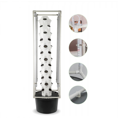 32 48 64 Holes Vertical Indoor Pineapple Tower Hydroponic Growing System 30L 8 12 16 Layer