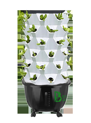 Growart Tower Hydroponic Growing System Automatic Visible Water Line Space Saving ABS