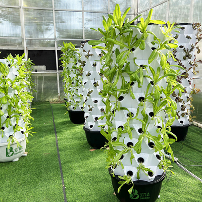 Automatic Tower Hydroponic System For Space Saving Plant Cultivation