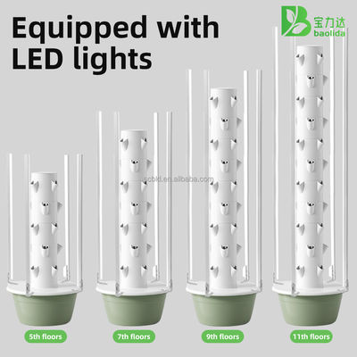 Vertical Farming LED Grow Lights Hydroponic Tower 30L 5 Layer  Growing Hydroponic Cultivation