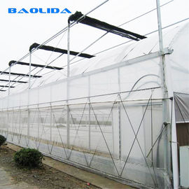Side Ventilation Clear Multi Span Greenhouse With Outside Shading System