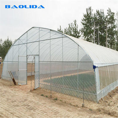 High Tunnel UV Resistant 100 150 200mic PE Plastic Sheeting Single-span Greenhouse