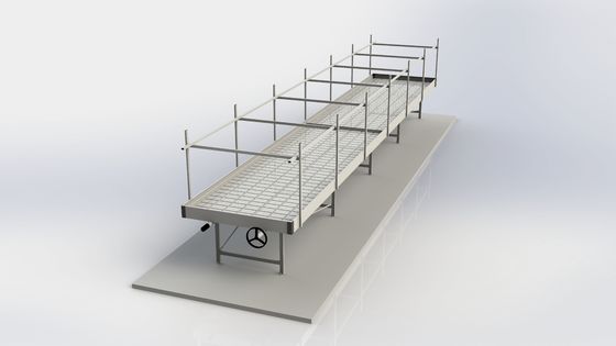 Modern Aluminum Greenhouse Ebb Flow Table With Drain Tray Valve