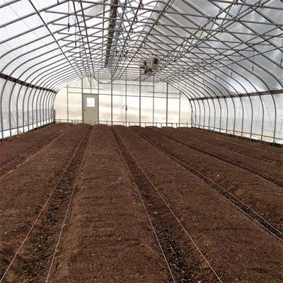 Gothic Arch Side Ventilation Plastic Film Greenhouse Single Span For Agriculture