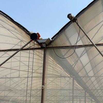 Plastic Film Multi Span Greenhouse Automated Controlled For Vegetables Growing